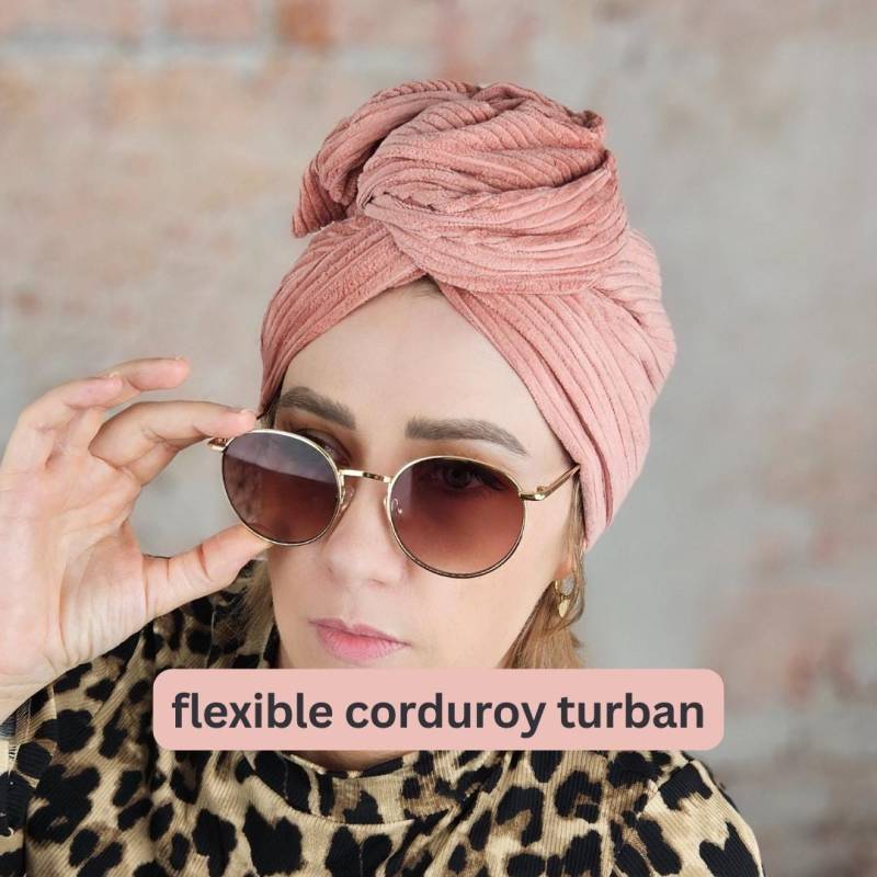 Flexibler Herbst-Turban Mit Draht Aus Cord, Modulares Stirnband, Drahthaarband, Knotenhaarband, Kopfwickeltuch, Drahtturban, Turbantuch von tweakedbyAlwina