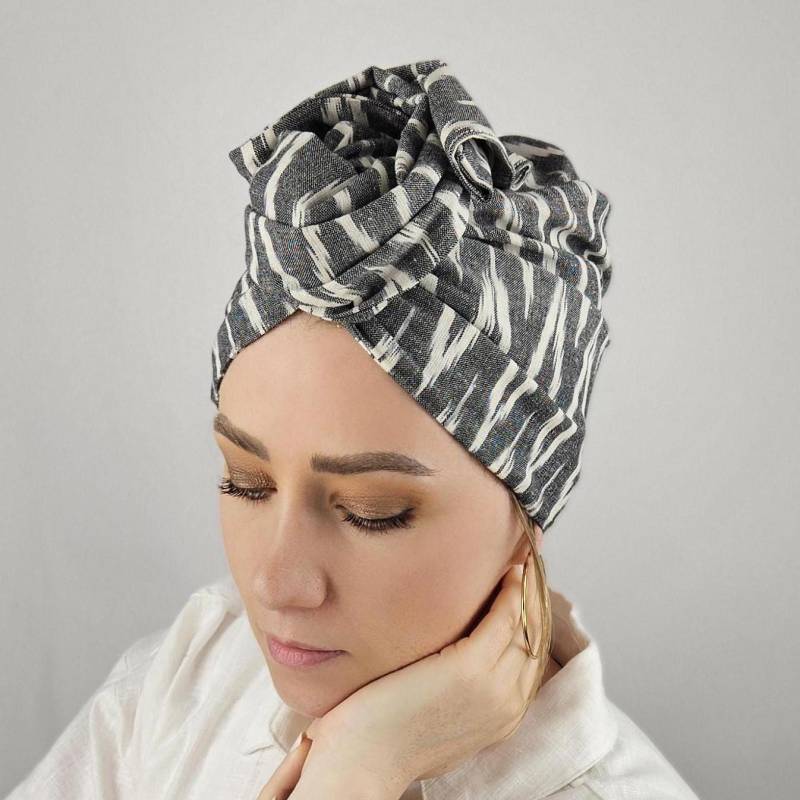 Flexibler Turban Mit Draht, Modulares Stirnband, Drahthaarband, Knotenhaarband, Boho Muster, Drahtturban, Tuch Ethnomuster von tweakedbyAlwina