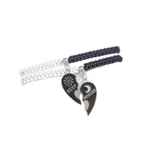 twinkle eye 2 Stück Sonnenarmband Mond Armband Paare Yin Yang Armband Handgewebtes Armband Passendes Armband Schwarz Weiß Armband Beste Freundin Armband NU1537 twinkle eye 2 Stück Sonnenarmband Mond Armband Paare Yin Yang Armband Handgewebtes Armband Passendes Armband Schwarz Weiß Armband Beste Freundin Armband NU1537 von twinkle eye