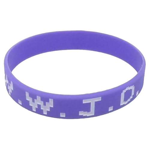 twinkle eye Blaues Wwjd Silikon-Sportarmband WWJD Religiöses Armband What Would Jesus Do Armbänder für Damen Herren von twinkle eye