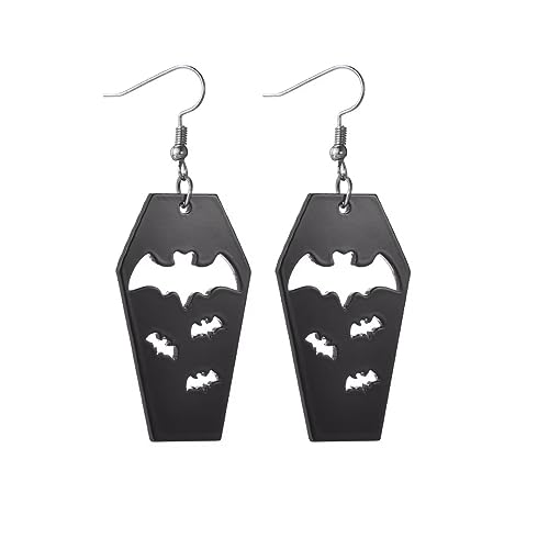 twinkle eye Fledermaus Sarg Ohrringe Acryl Halloween Ohrringe Gothic Punk Ohrringe Cutout Statement Ohrringe Festliche Ohrringe von twinkle eye