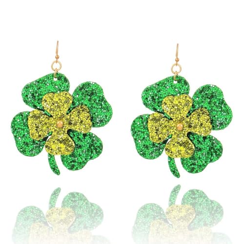 twinkle eye Irish Festival Ohrringe St. Patrick's Ohrringe Leder Grün Kleeblatt Ohrringe Twinkle Lucky Fun Party Ohrringe Urlaub Ohrringe KO1023 von twinkle eye