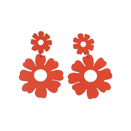 twinkle eye Orange hohle Sonnenblumen-Ohrringe Retro Y2k Ohrringe Neon Ohrringe Disco Ohrringe für Frauen 70er Jahre Ohrringe 80er Jahre Ohrringe von twinkle eye