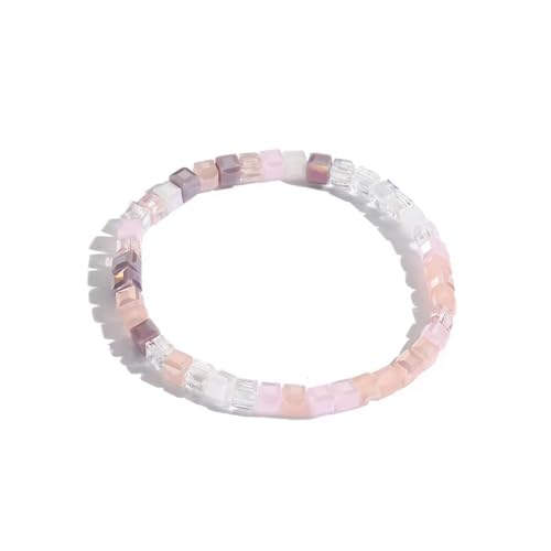 twinkle eye Rosa Kristall Perlen Armband Quadratisches Geometrisches Armband Böhmisches Armband Beste Freundin Armband Freundschaftsarmband GJ1515 von twinkle eye