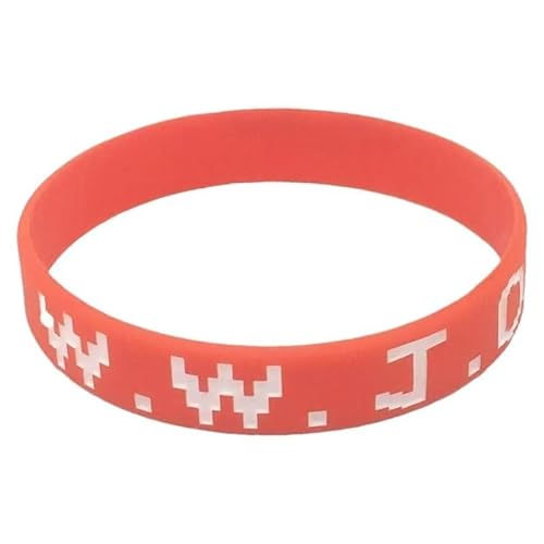 twinkle eye Rotes WWJD Silikon-Sportarmband WWJD Religiöses Armband What Would Jesus Do Armbänder für Frauen von twinkle eye
