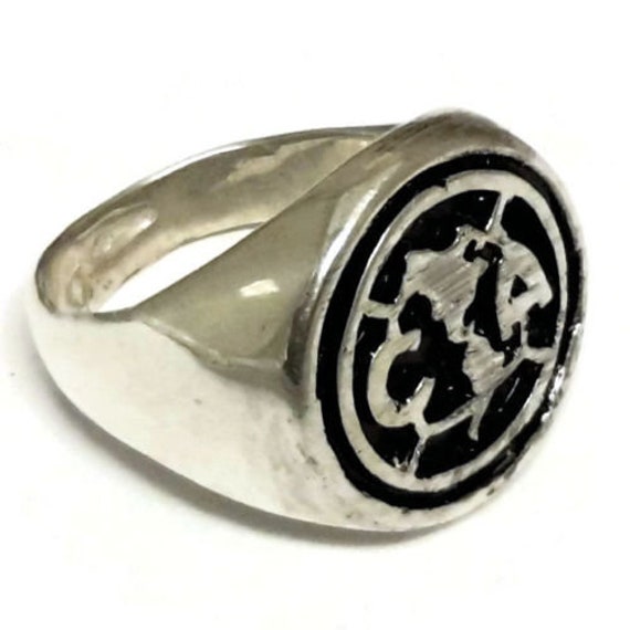 Club America Futbol Liga Mx Mexiko Fußball Herren Ring .925 Sterling Silber Club America Futbol Liga Mx Mexiko Fußball Herren Ring .925 Sterling Silber von twinsjewelrygs
