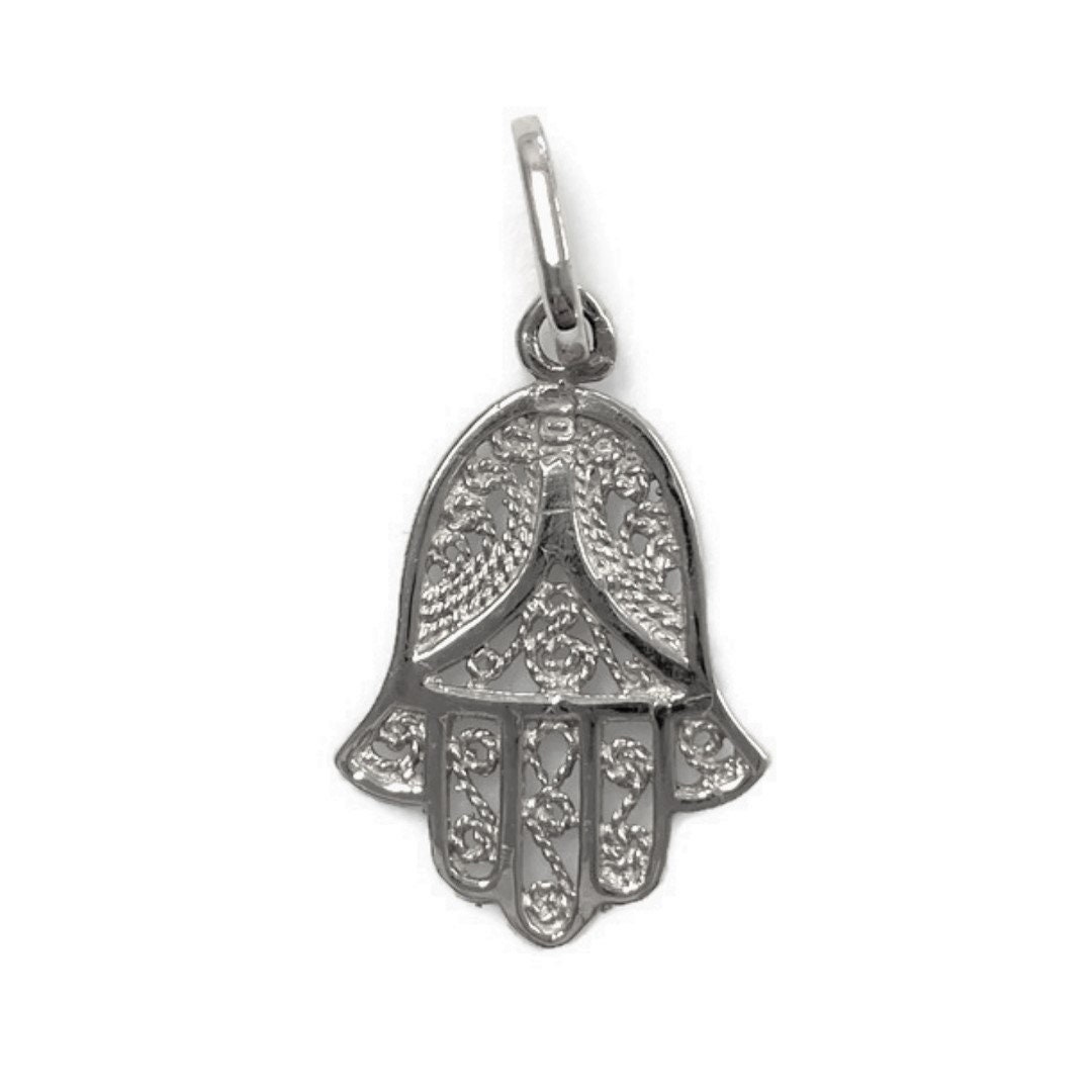 Hamsa Hand Charm Anhänger .925 Sterling Silber Hamsa Hand Charm Anhänger .925 Sterling Silber von twinsjewelrygs