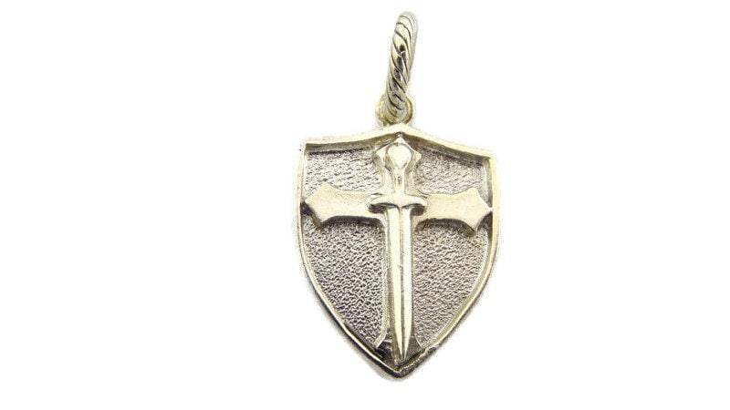 Krieger Schild Kreuz Anhänger .925 Sterling Silber Krieger Schild Kreuz Anhänger .925 Sterling Silber von twinsjewelrygs