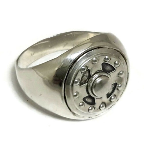 Schild Sterling Silber Herrenring Schild Sterling Silber Herrenring von twinsjewelrygs