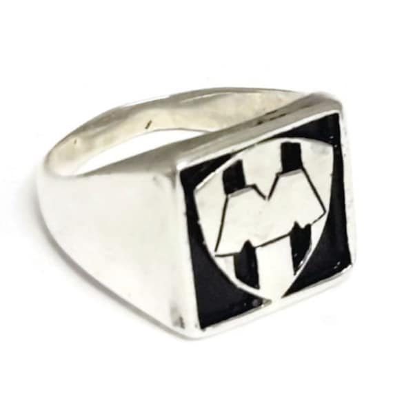 Rayados De Monterrey Futbol Liga Mx Mexiko Fußball Herren Ring .925 Sterling Silber Rayados De Monterrey Futbol Liga Mx Mexiko Fußball Herren Ring .925 Sterling Silber von twinsjewelrygs