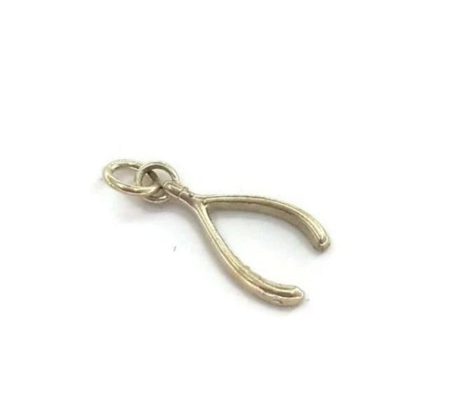 Wunsch Knochen Charm Anhänger .925 Sterling Silber Wunsch Knochen Charm Anhänger .925 Sterling Silber von twinsjewelrygs