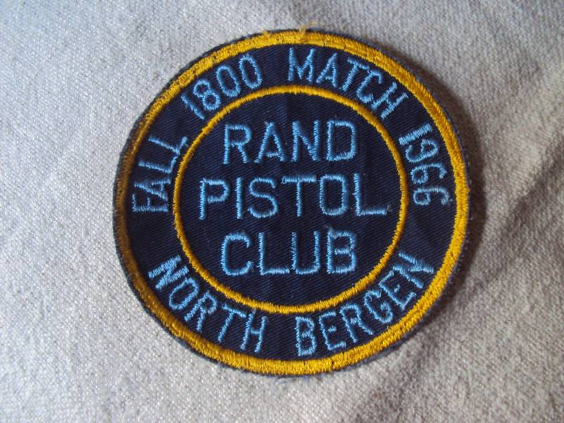Jahrgang Herbst 1800 Match 1966 Rand Pistole Club North Bergen, Nj Patch Jahrgang Herbst 1800 Match 1966 Rand Pistole Club North Bergen, Nj Patch von twojs