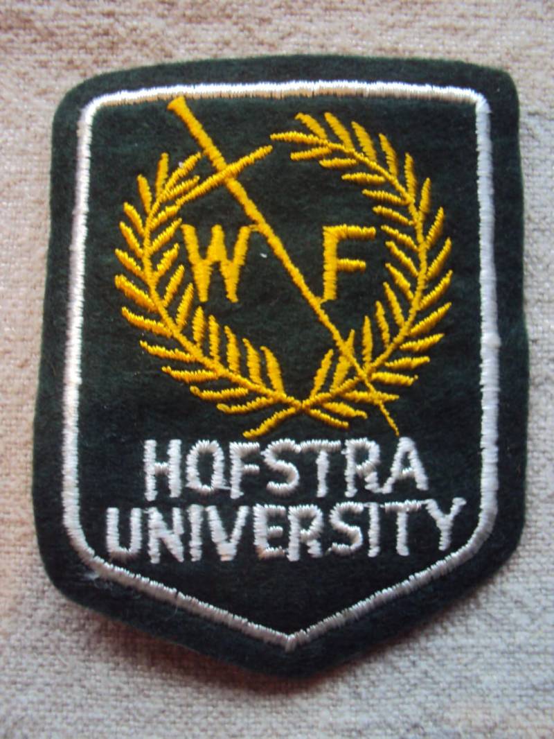 Vintage 60Er Jahre Annähen Uni Grün Schild Patch Für W F Hofstra Universität Frauen Fechten von twojs
