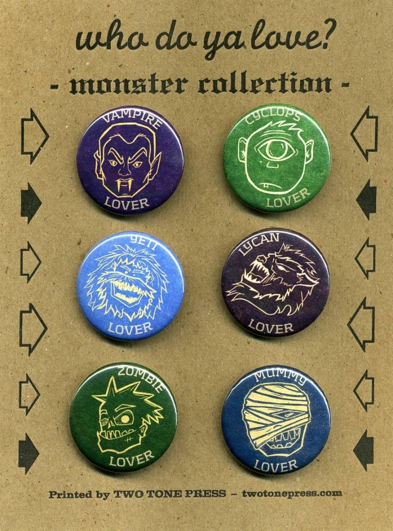 Zyklop Zombie Mumie Yeti Werwolf Vampir Monster Buttons Zyklop Zombie Mumie Yeti Werwolf Vampir Monster Buttons von twotonepress