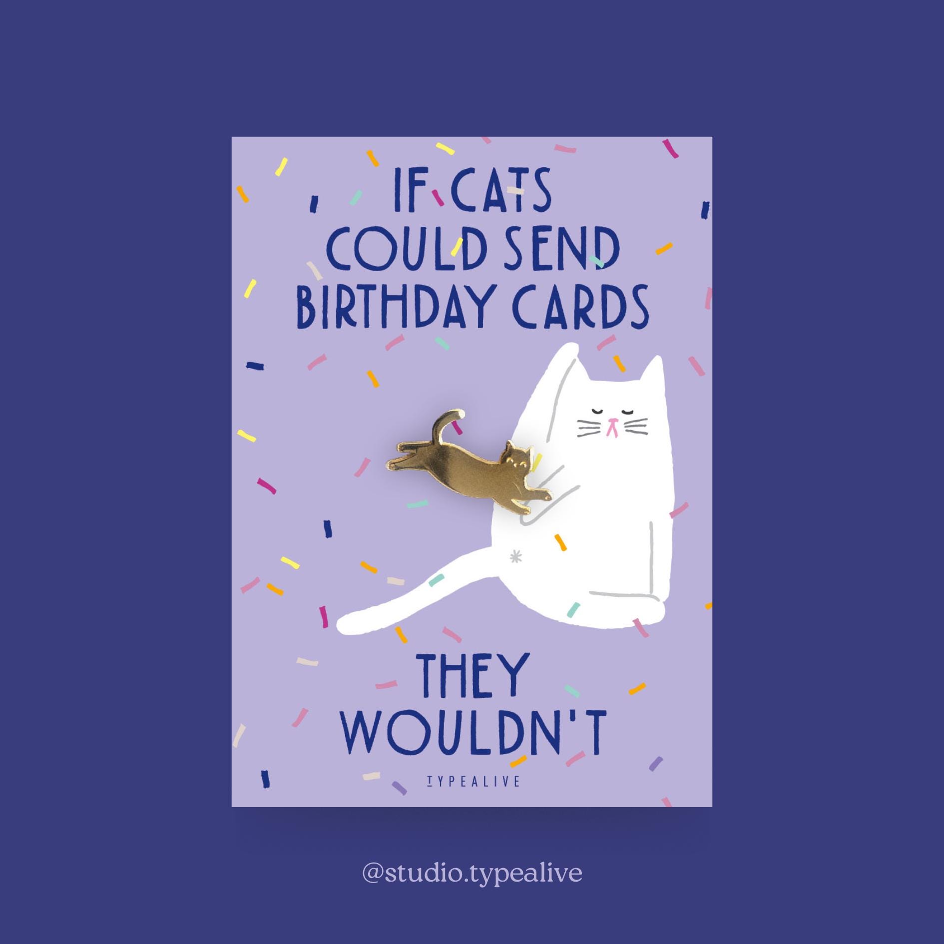 Anstecker/Birthday Cat No. 1 Katzen-Pin Aus Messing Inkl. Karte Und Witzigem Spruch, Als Glücksbringer Oder Geschenk Für Katzenfans Anstecker/Birthday Cat No. 1 Katzen-Pin Aus Messing Inkl. Karte Und Witzigem Spruch, Als Glücksbringer Oder Geschenk Für Katzenfans von typealive