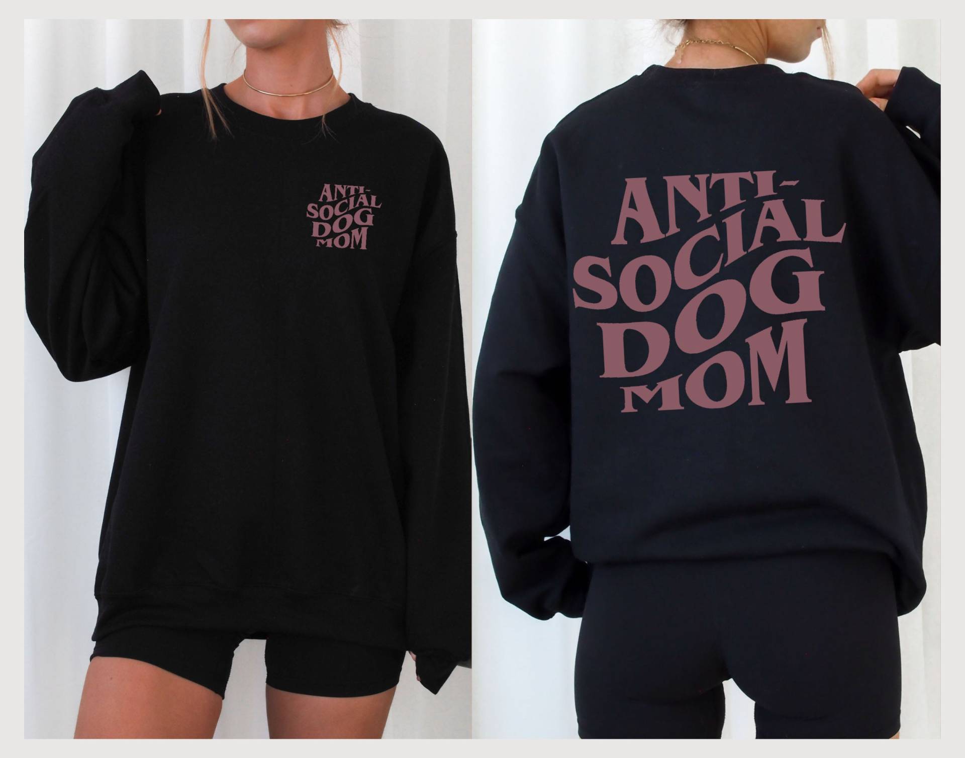 Anti Social Dog Mom Sweatshirt Oder Shirt/Muttertagsgeschenk Geschenk Für Mama Crewneck Sie Geburtstagsgeschenk von typicallyvulgar