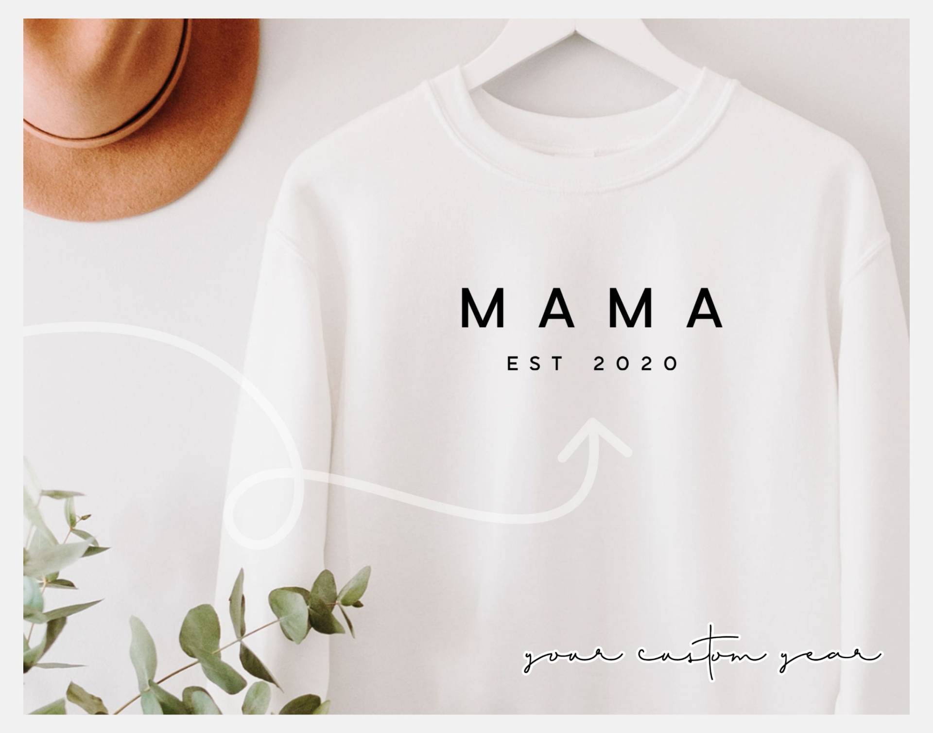 Mama Est ›› Custom Year ‹‹ Sweatshirt Oder Shirt/Muttertagsgeschenk Geschenk Für Crewneck Sie von typicallyvulgar