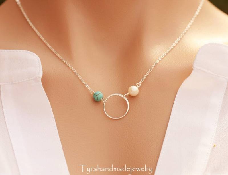 Birthstone Kreis Halskette, Personalisierte Karma Benutzerdefinierte Ewigkeit Ring Mutter Geschenk, Beste Freundin Geschenk Birthstone Kreis Halskette, Personalisierte Karma Benutzerdefinierte Ewigkeit Ring Mutter Geschenk, Beste Freundin Geschenk von tyrahandmadejewelry