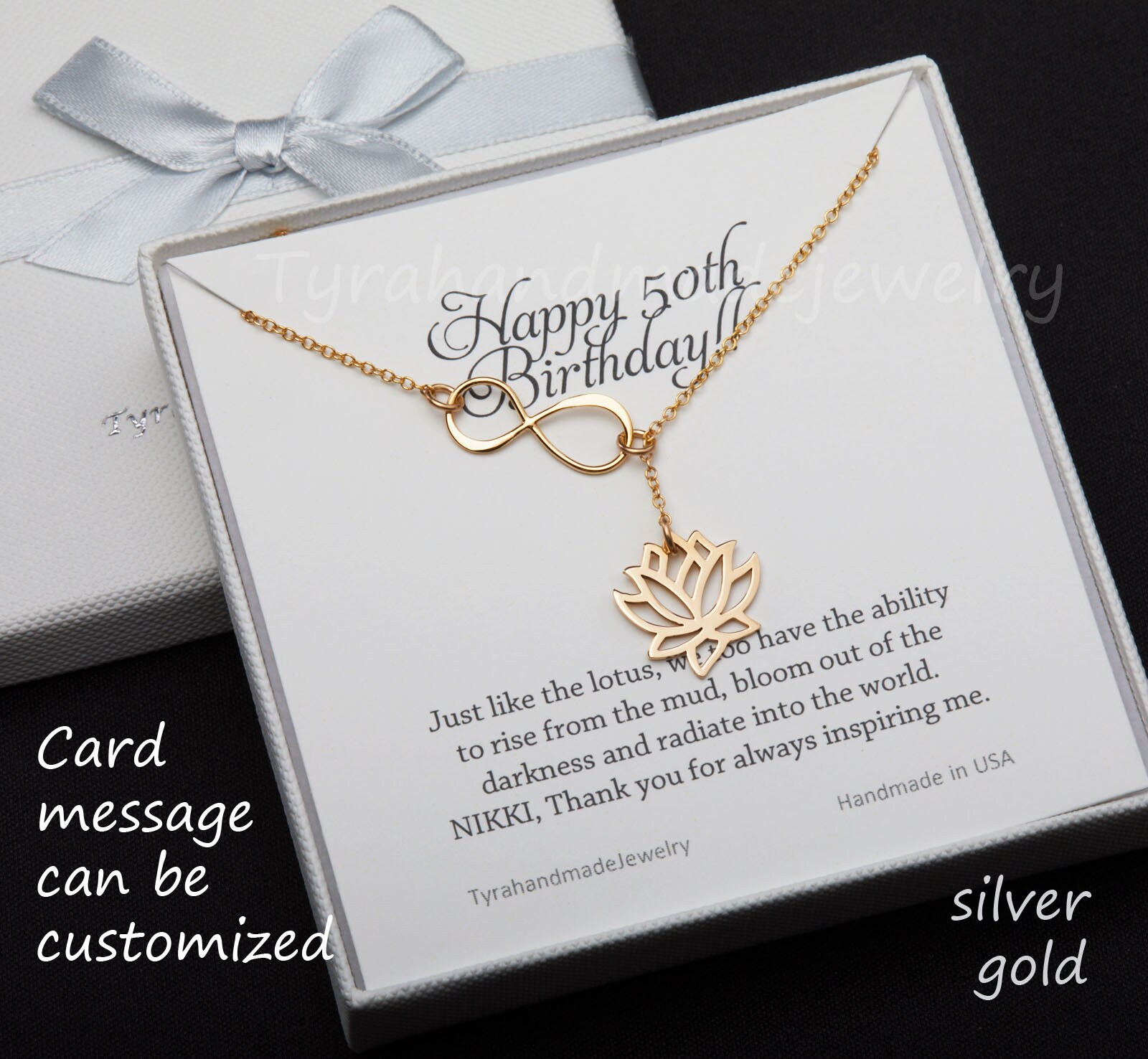 Infinity Lotus Halskette, Blumenlariat, Mutter Geschenk, Bridesmaid Figur Acht Hochzeits-Schmuck, Yoga-Schmuck, Maßgeschneiderte Schmuckkarte Infinity Lotus Halskette, Blumenlariat, Mutter Geschenk, Bridesmaid Figur Acht Hochzeits-Schmuck, Yoga-Schmuck, Maßgeschneiderte Schmuckkarte von tyrahandmadejewelry