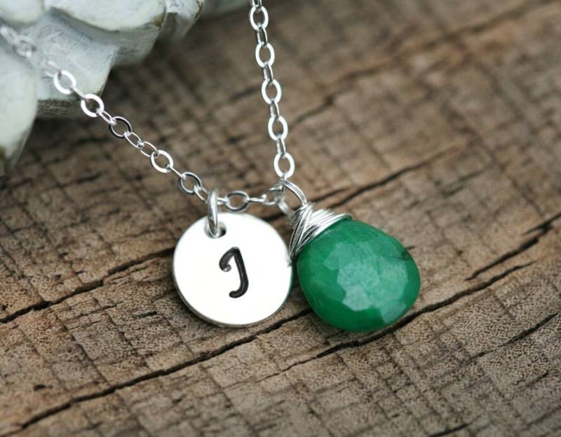 Initiale Geburtsstein Halskette, Individuelle Schrift Monogramm, Hand Gestempelt, Personalisierte Benutzerdefinierte Geburtsstein Initiale Geburtsstein Halskette, Individuelle Schrift Monogramm, Hand Gestempelt, Personalisierte Benutzerdefinierte Geburtsstein von tyrahandmadejewelry