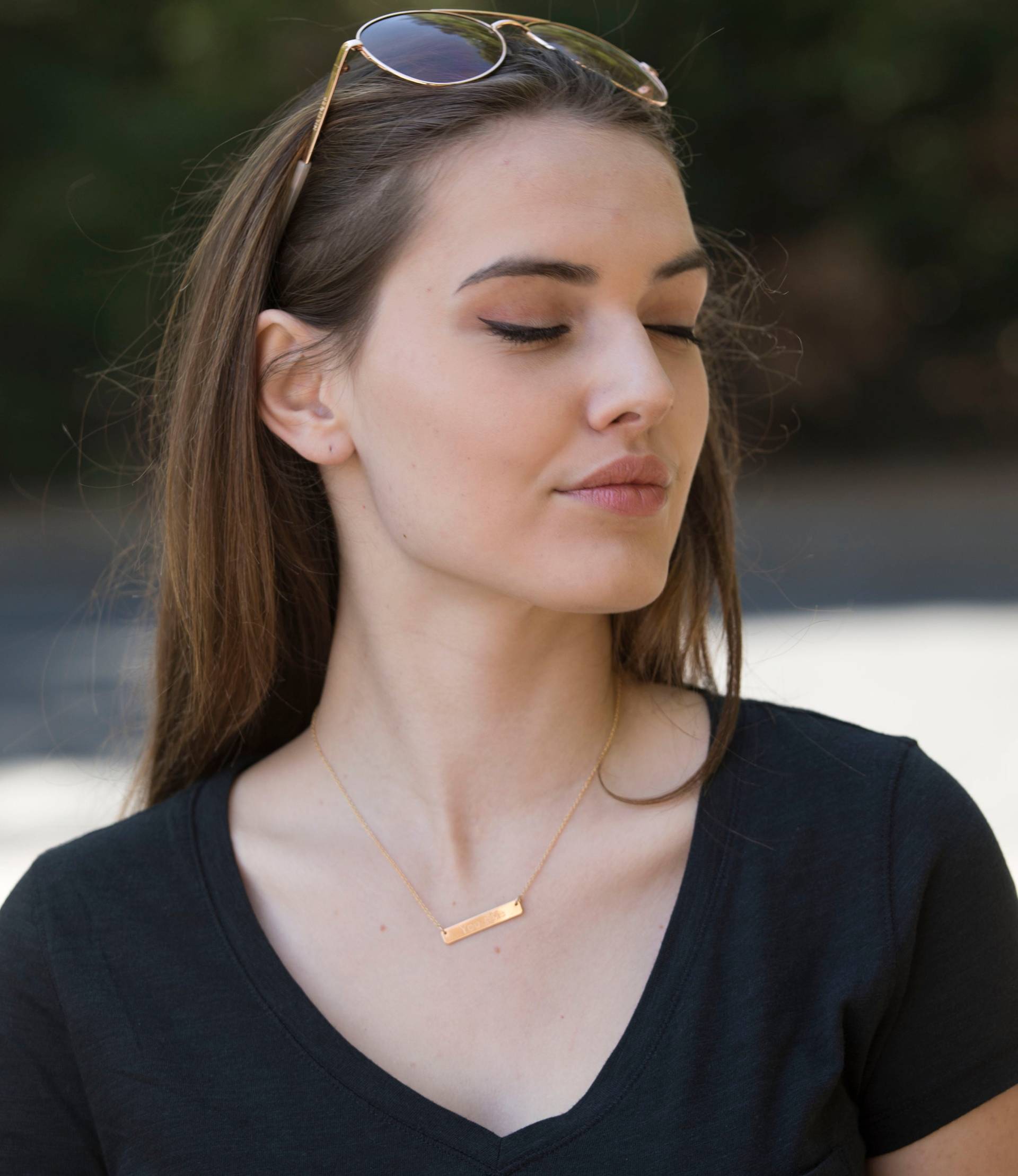 Personalisierte Gravur Bar Halskette, Gps-Halskette, Zitat Standort Koordinieren Personalisierte Gravur Bar Halskette, Gps-Halskette, Zitat Standort Koordinieren von tyrahandmadejewelry