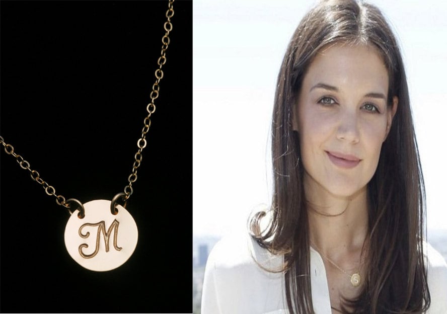 Personalisierte Halskette, Initial Charm Sterling Silber Anfang Katie Holmes, Geburtstag, Brautjungfer Nec Personalisierte Halskette, Initial Charm Sterling Silber Anfang Katie Holmes, Geburtstag, Brautjungfer Nec von tyrahandmadejewelry