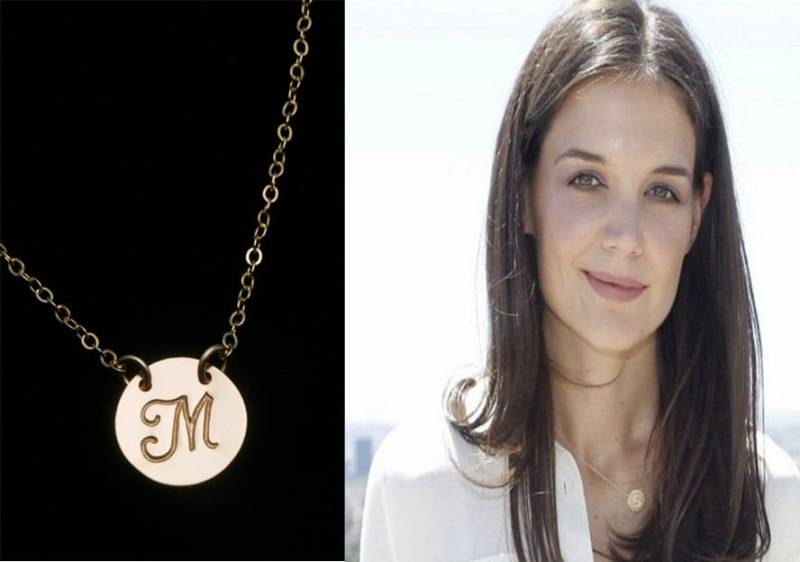 Personalisierte Halskette, Initial Charm Sterling Silber Anfang Katie Holmes, Geburtstag, Brautjungfer Nec Personalisierte Halskette, Initial Charm Sterling Silber Anfang Katie Holmes, Geburtstag, Brautjungfer Nec von tyrahandmadejewelry