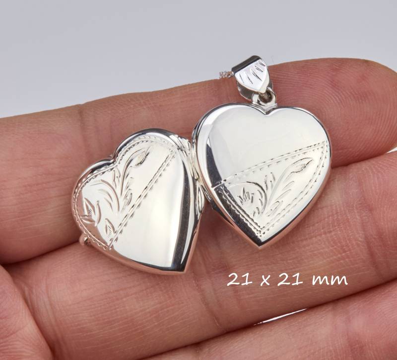 sterling Silber Herz Foto Medaillon, Gedenk Erinnerung Geätztes Blumenmuster, Valentinstag Geschenk, Mutter Benutzerdefinierte Notizkarte sterling Silber Herz Foto Medaillon, Gedenk Erinnerung Geätztes Blumenmuster, Valentinstag Geschenk, Mutter Benutzerdefinierte Notizkarte von tyrahandmadejewelry