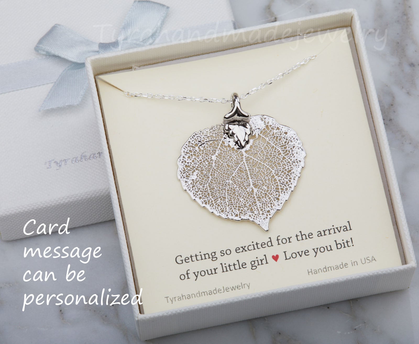 Baby-Aspen-Leaf, Echtes Blatt Halskette, Gold Oder Silber, Brautjungferngeschenke, Herbst Hochzeit, Hochzeit Schmucksachegeschenk, Cusotm Schmuck von tyrahandmadejewelry2