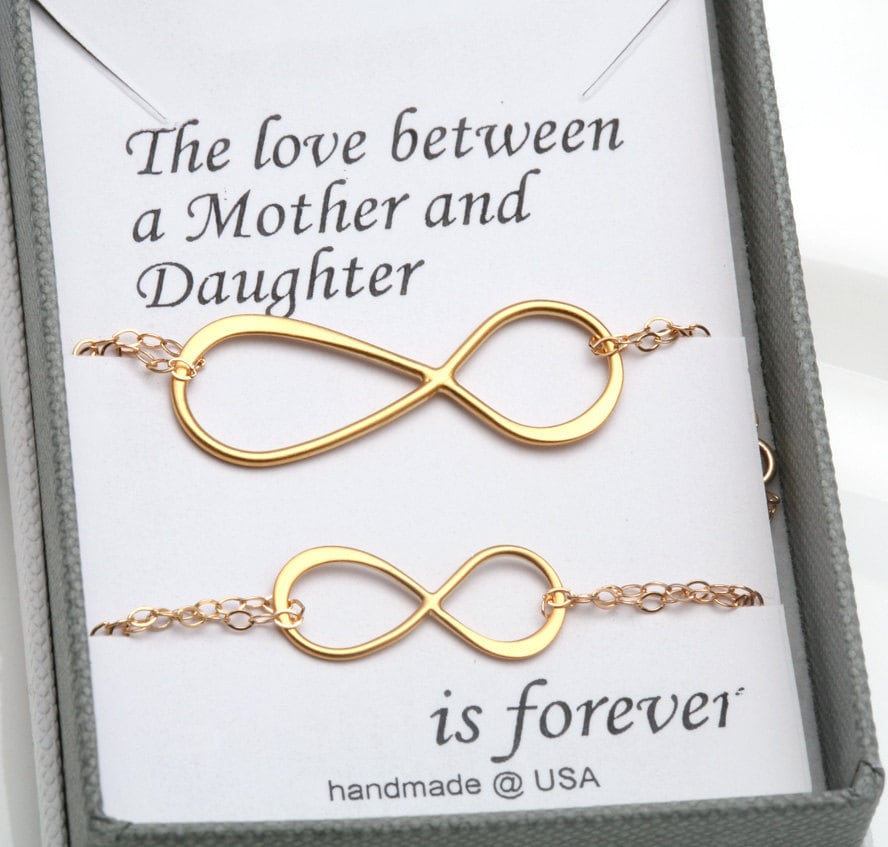Mutter-Tochter-Schmuck-Set, Infinity Armband-Set, Acht Charme, Weihnachtsgeschenk, Mutter, Geschenk Für Mutter von tyrahandmadejewelry2