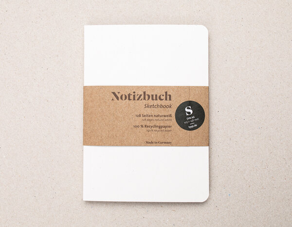 tyyp Nachhaltiges Notizbuch A6 Softcover aus 100 % Recyclingpapier „Blanko“ von tyyp