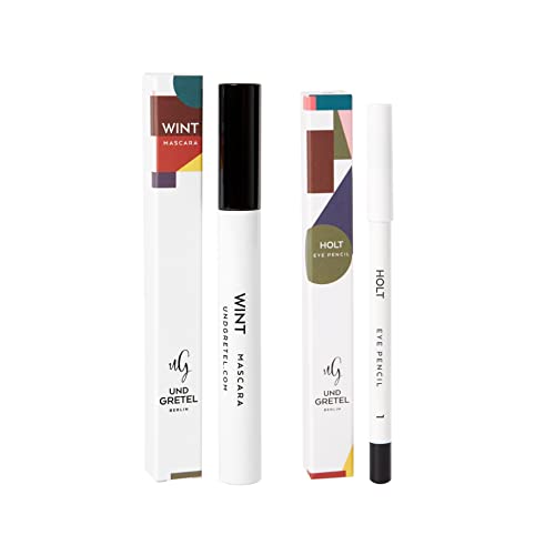 UND GRETEL - WINT Mascara Darkest Black 02 + HOLT Eye Pencil Black 01 - Zertifizierte Naturkosmetik von uG UND GRETEL BERLIN