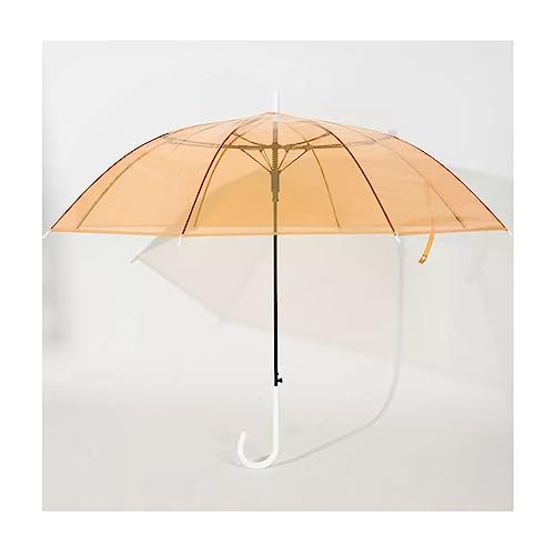 Regenschirme für Regen Sonnenschirm, durchsichtiger Regenschirm, automatisch öffnend, transparent, modischer Regenschirm mit leicht zu greifendem Riemen for Mädchen, Jungen oder Frauen und Männer(Yell von uHLANQC