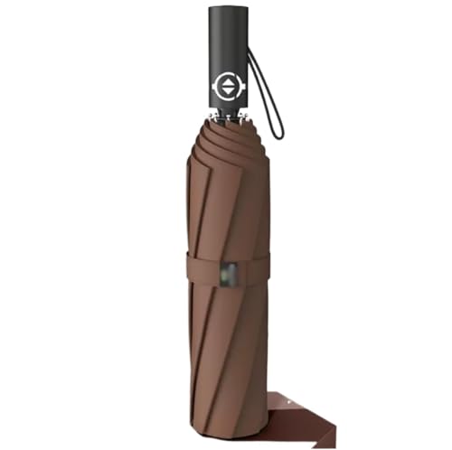 uHLANQC Regenschirme für Regen Sonnenschirm, Reiseschirm mit automatischer Öffnung for Taschenschirme for Damen und Herren(Brown) von uHLANQC
