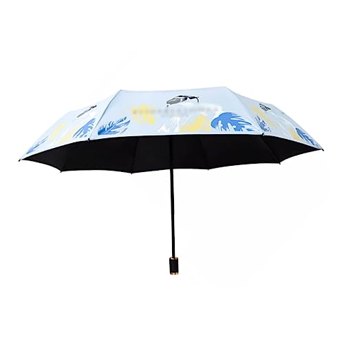 uHLANQC Regenschirme für Regen Sonnenschirm, tragbarer Reiseschirm, einfach zu faltender, kompakter Regenschirm for Damen und Herren(Blue) von uHLANQC