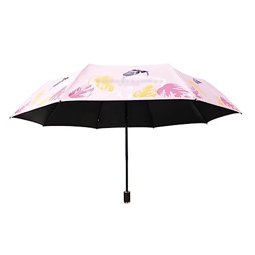 uHLANQC Regenschirme für Regen Sonnenschirm, tragbarer Reiseschirm, einfach zu faltender, kompakter Regenschirm for Damen und Herren(Pink) von uHLANQC
