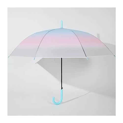 uHLANQC Regenschirme für Regen Sonnenschirm, transparenter Regenschirm mit gebogenem Griff, automatisches Öffnen und Schließen, perfekt for Frauen und Männer(Blue) von uHLANQC