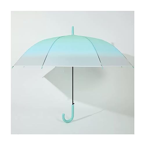 uHLANQC Regenschirme für Regen Sonnenschirm, transparenter Regenschirm mit gebogenem Griff, automatisches Öffnen und Schließen, perfekt for Frauen und Männer(Green) von uHLANQC