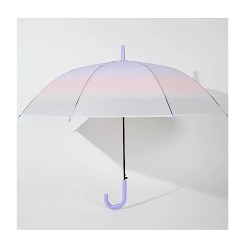 uHLANQC Regenschirme für Regen Sonnenschirm, transparenter Regenschirm mit gebogenem Griff, automatisches Öffnen und Schließen, perfekt for Frauen und Männer(Purple) von uHLANQC