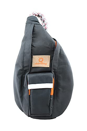 ubun2bag sling bag Rucksack für Damen und Herren Anti Theft RFID Schutz für Krypto Wallet - Wasserfest - Crossbody Sling Shoulder Bag Daypack (Karbonschwarz) von ubun2bag
