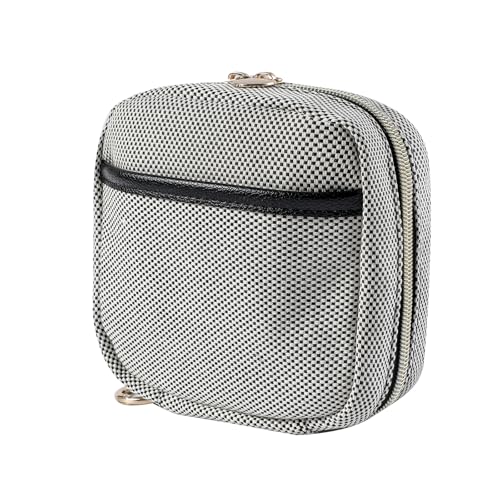 Kleine Make-up-Tasche aus Segeltuch mit Fächern für Geldbörse, weit geöffnete Make-up-Tasche mit Reißverschluss und Schlüsselanhänger, Schlüsseltasche, Lippenstift-Tasche, Reise-Organizer-Tasche, von uekeboag