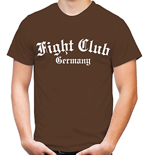 Fight Club Germany Männer und Herren T-Shirt | Muay Thai Boxing MMA Geschenk (L, Braun) von uglyshirt87