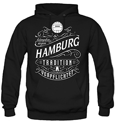 uglyshirt87 Mein Leben Hamburg Kapuzenpullover | Freizeit | Hobby | Sport | Sprüche | Fussball | Stadt | Männer | Herren | Fan | M1 Front (XXL) von uglyshirt87