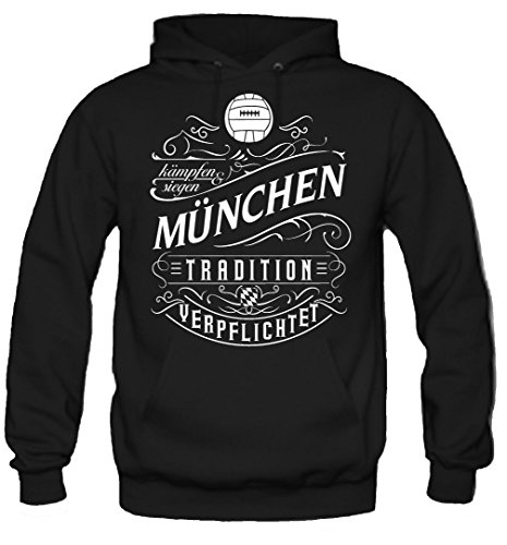 uglyshirt87 Mein Leben München Kapuzenpullover | Freizeit | Hobby | Sport | Sprüche | Fussball | Stadt | Männer | Herren | Fan | M1 Front (XXL) von uglyshirt87