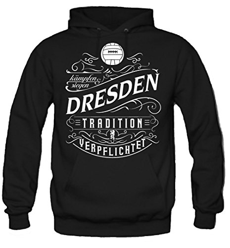 uglyshirt87 Mein Leben Dresden Kapuzenpullover | Freizeit | Hobby | Sport | Sprüche | Fussball | Stadt | Männer | Herren | Fan | M1 Front (L) von uglyshirt87