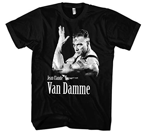 Colonel Guile Männer und Herren T-Shirt | Street Fighter Jean Claude Van Damme ||| (XXL, Schwarz) von uglyshirt89