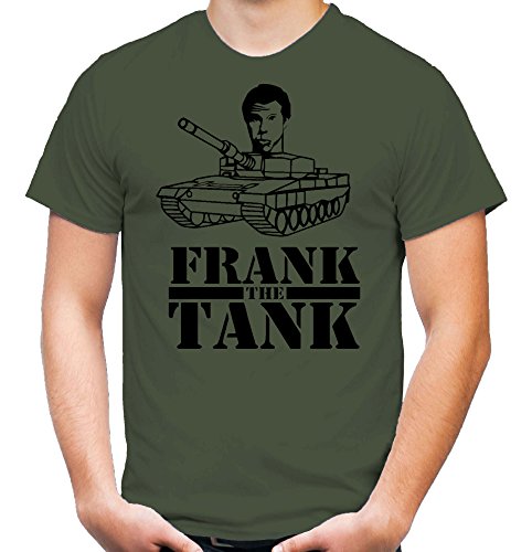 Frank The Tank T-Shirt | Old School | Will Ferrell | Olive (XL) von Uglyshirt89
