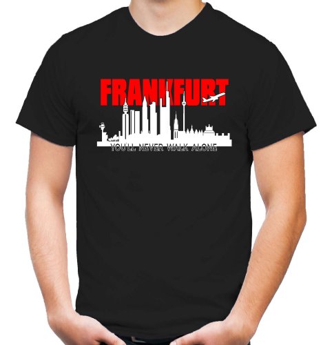 Frankfurt Skyline T-Shirt | SGE Eintracht FFM Main Hessen | Fussball | Männer | Herrn | am Main | Hemd | Ultras | Fanshirt | Trikot (XL) von uglyshirt89