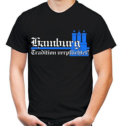 Hamburg Tradition Männer und Herren T-Shirt | Fussball Ultras Geschenk | FB (XXL, Schwarz) von uglyshirt89