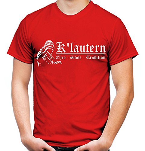 Kaiserslautern Ehre & Stolz Männer und Herren T-Shirt | Fussball Ultras Geschenk | M1 FB (Rot, L) von uglyshirt89